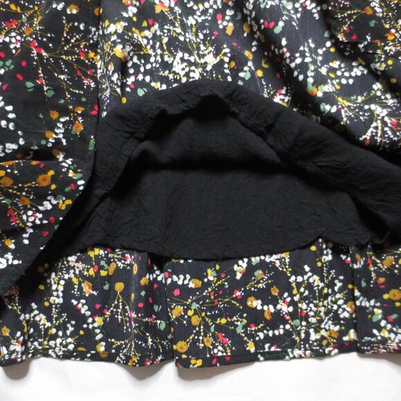 LUCCA womens DRESS black HOLIDAY boho BELL SLEEVES pleats SPLATTER SIZE M - Picture 6 of 11